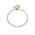 Bold Alphabet Letter Initial Charm Bracelet in Rose Gold Tone